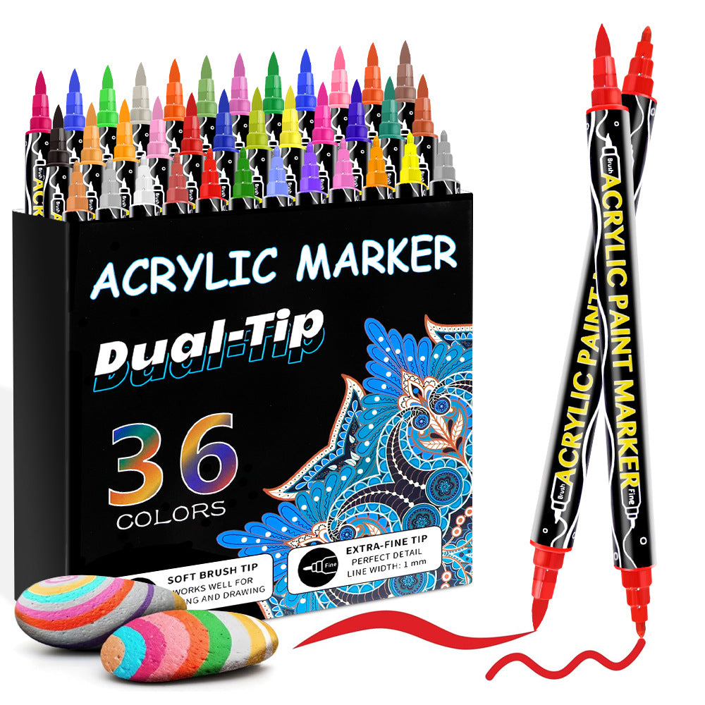 Acrylic Marker Pen Double-Headed Stackable Water-Based Paint Brush