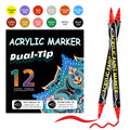 Acrylic Marker Pen Double-Headed Stackable Water-Based Paint Brush