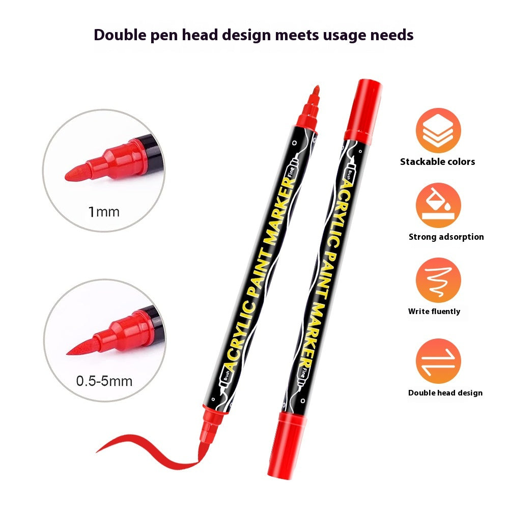 Acrylic Marker Pen Double-Headed Stackable Water-Based Paint Brush