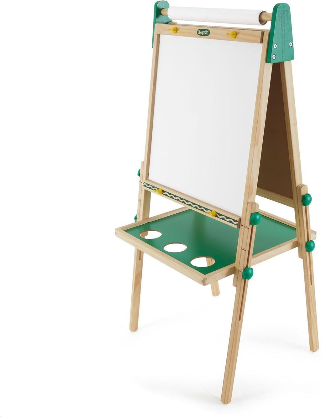 Wooden Art Easel for Kids, 2-In-1 Dry Erase Board & Chalkboard, Gifts for Toddlers, Ages 3, 4, 5
