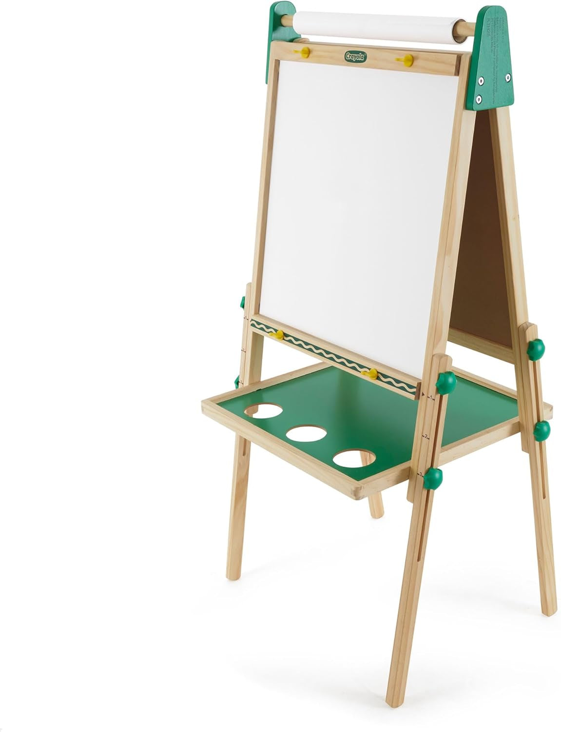 Wooden Art Easel for Kids, 2-In-1 Dry Erase Board & Chalkboard, Gifts for Toddlers, Ages 3, 4, 5
