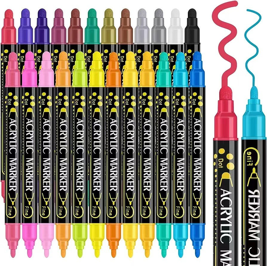 Acrylic Marker Pen Double-Headed Stackable Water-Based Paint Brush