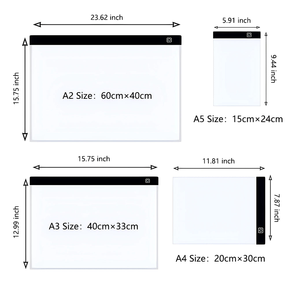 A3/A4/A5 Level Dimmable Led Drawing Pad Board Trace Photographs and Reference Images