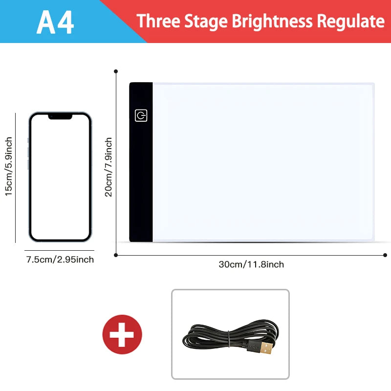 A3/A4/A5 Level Dimmable Led Drawing Pad Board Trace Photographs and Reference Images